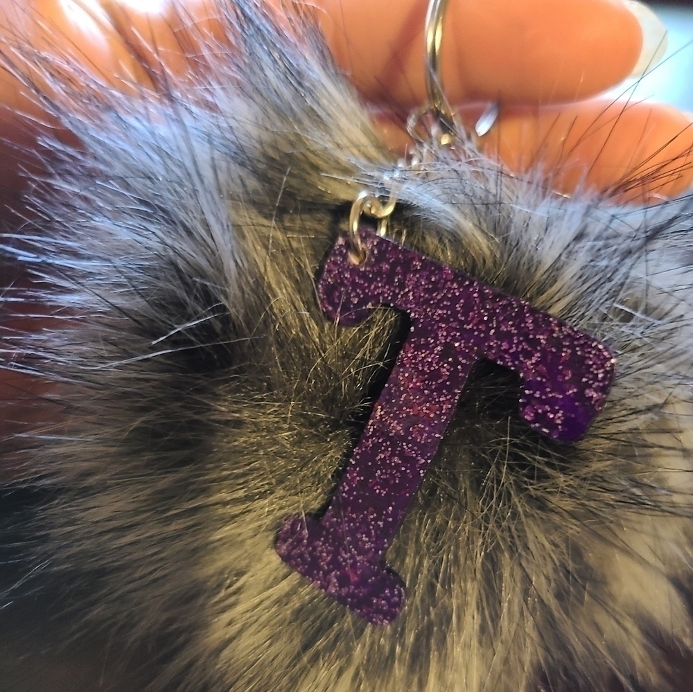 T Initial Keychain